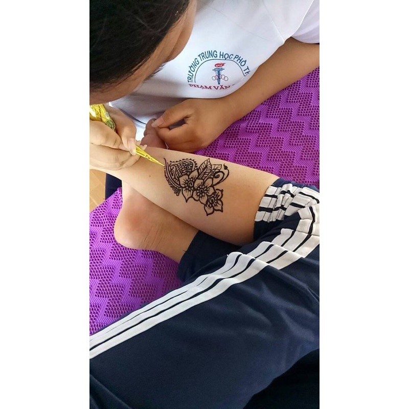 [YÊU XĂM] COMBO Mực vẽ (mực xăm) henna + Khuôn SIÊU ƯU ĐÃI