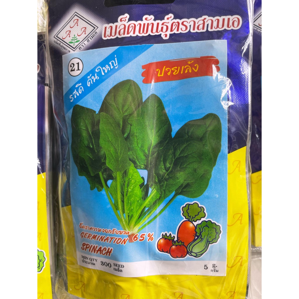 Hạt giống rau Cải bó xôi nhập nguyên gói thái lan 5gr (~300 hạt) (Spinach)