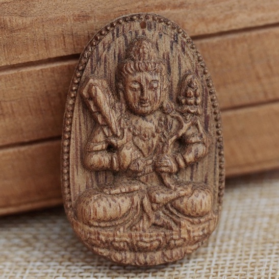 Mặt phật bản mệnh JHM phật bản mệnh hư không tạng bồ tát phật bản mệnh tuổi sửu tuổi dần trầm hương tóc
