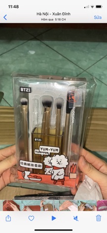 Set 5 cọ trang điểm mắt wat sons BT21