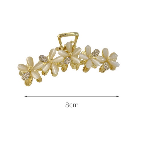 Haimeikang Kẹp tóc hình hoa đính ngọc trai nhân tạo thời trang độc đáo