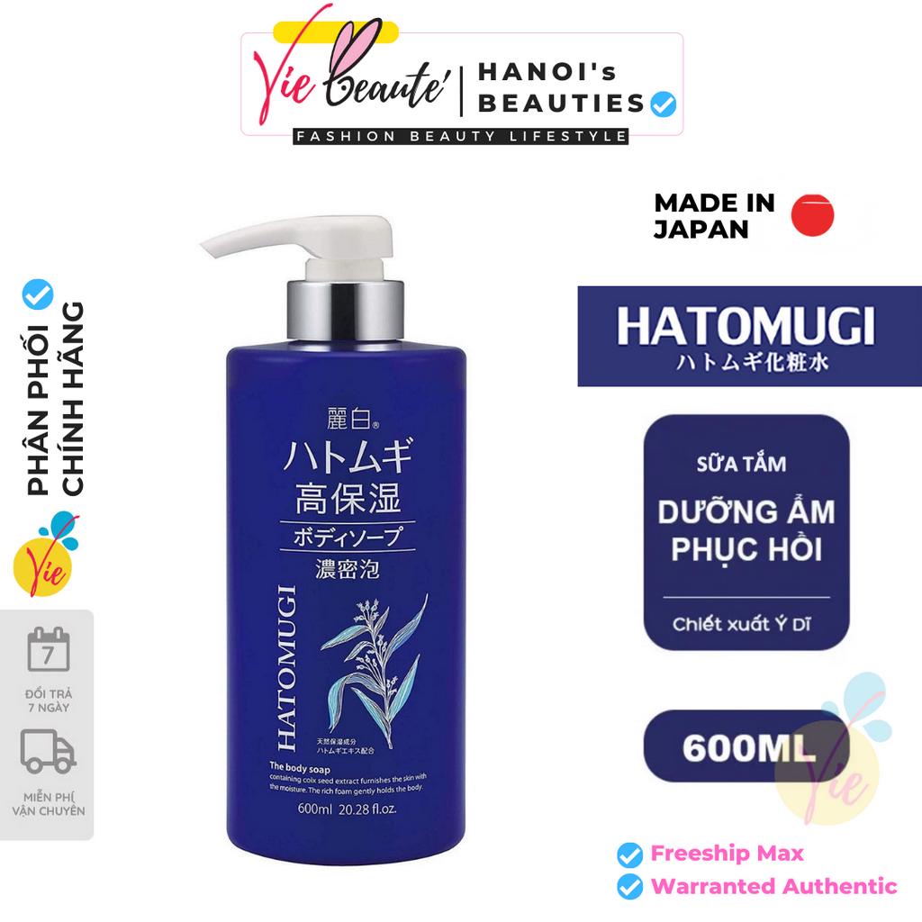 Sữa Tắm Hatomugi Ý Dĩ dưỡng ẩm sâu và làm sáng da 600ml Reihaku Moisture Rich Body Soap
