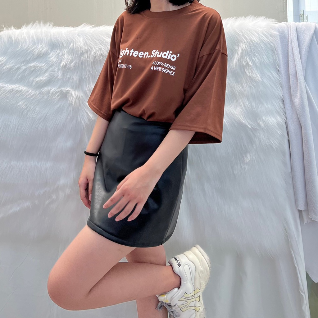 Áo thun tay lỡ EIGHTEEN- TRUSH mẫu hot 2022 HARIQUEEN
