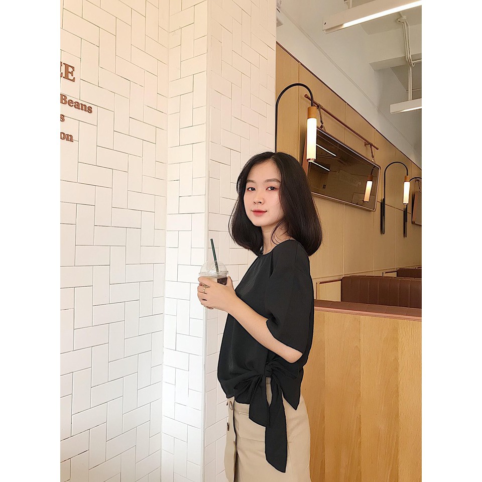 Áo cột nơ hông Freesize