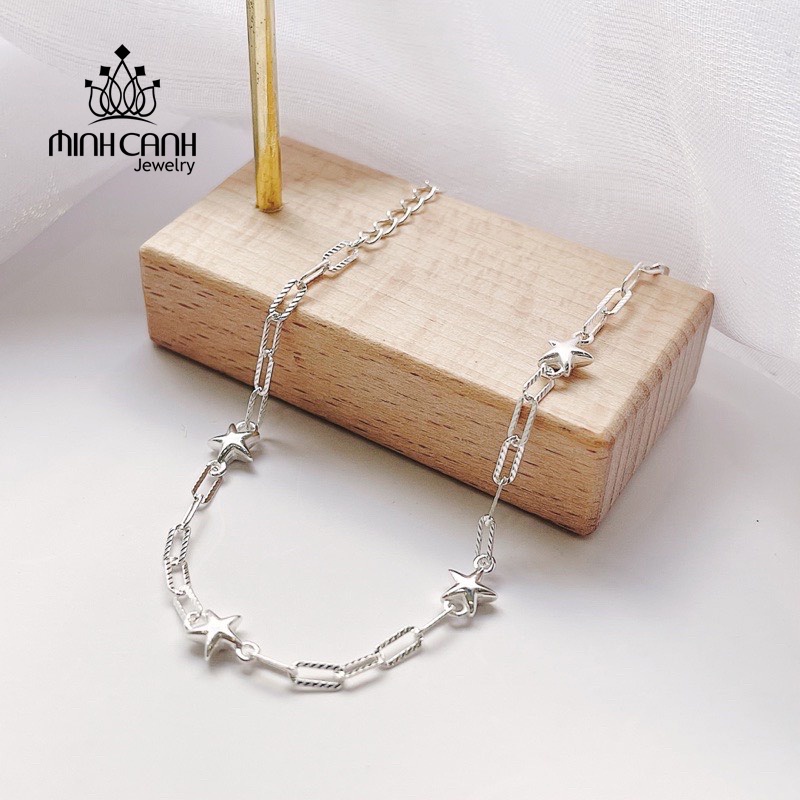 Lắc Tay Bạc Dây Xích Sao Trơn Minh Canh Jewelry
