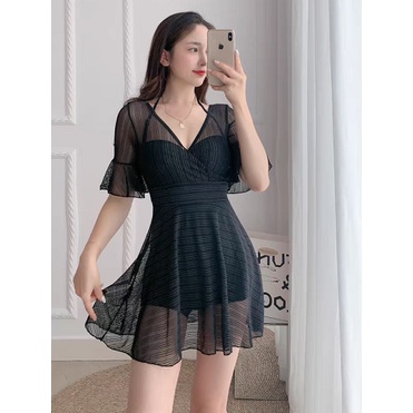 Đồ bơi bikini ren cao cấp áo tắm dáng váy che khuyết điểm BR03