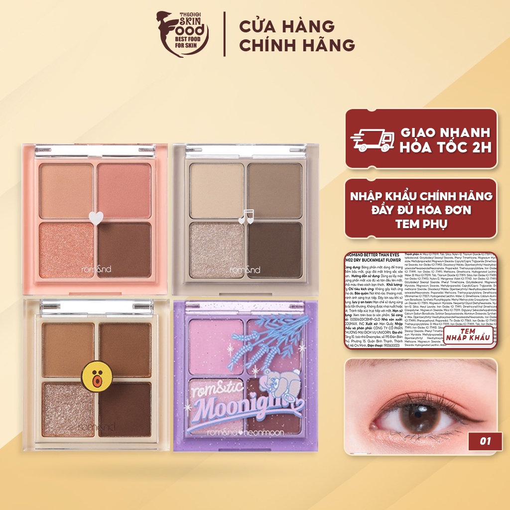 Bảng Phấn Màu Mắt 4 Ô Romand Better Than Eyes 6.5g