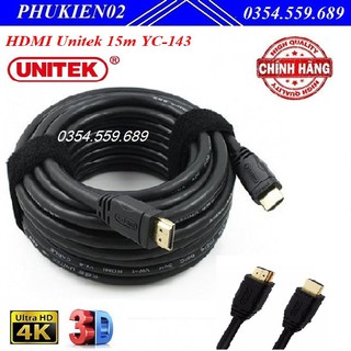 Cáp HDMI Unitek chính hãng cao cấp (15m) 1.4 (Y-C 143)-Full HD 1080P chuẩn 1.4 hỗ trợ 4K chính hãng