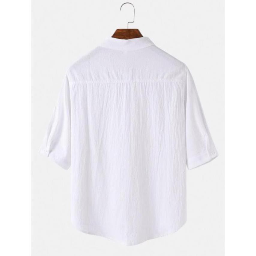 (NT) Áo Sơ Mi Nam Đũi Nhật Cổ Trụ (C) | BigBuy360 - bigbuy360.vn