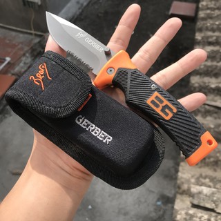 Dao Phượt Gấp Cao Cấp GERBER Bản Màu Cam