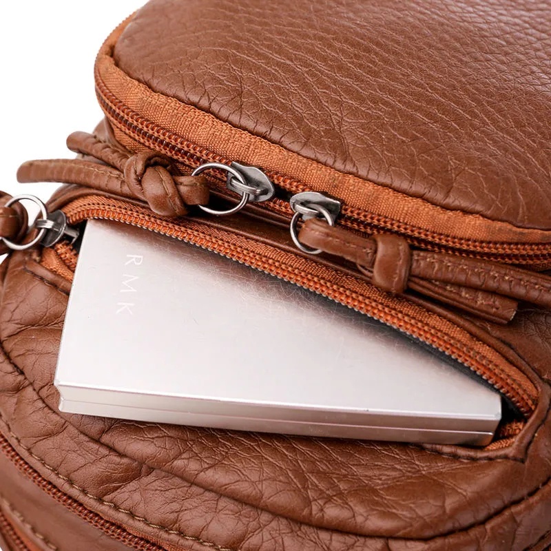 Túi Đeo Chéo Da Mềm Đựng Điện Thoại Phong Cách retro kf102