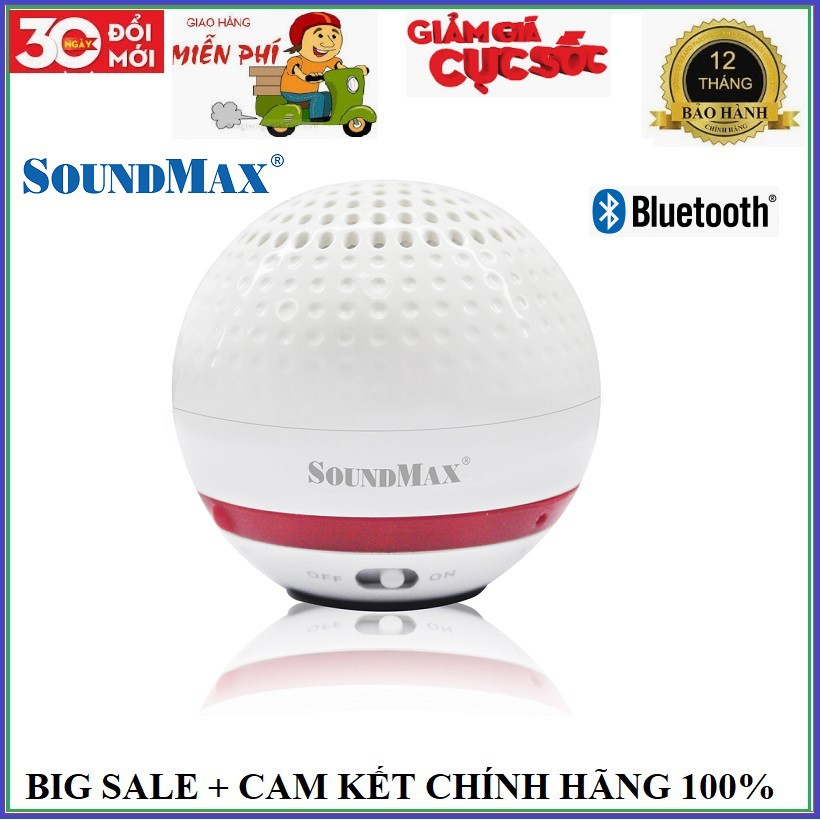 Loa di động Soundmax R100 Bluetooth : Banh golf biết hát - Hàng Chính Hãng