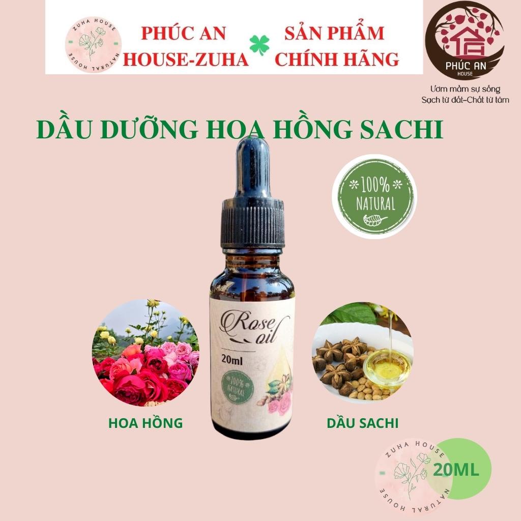 Dầu Dưỡng Hoa Hồng Phúc An House Tinh Chất Hoa Hồng Sachi Inchi Thiên Nhiên Chăm Sóc Làm Đẹp Da Dưỡng Da Dung Tích 20ml