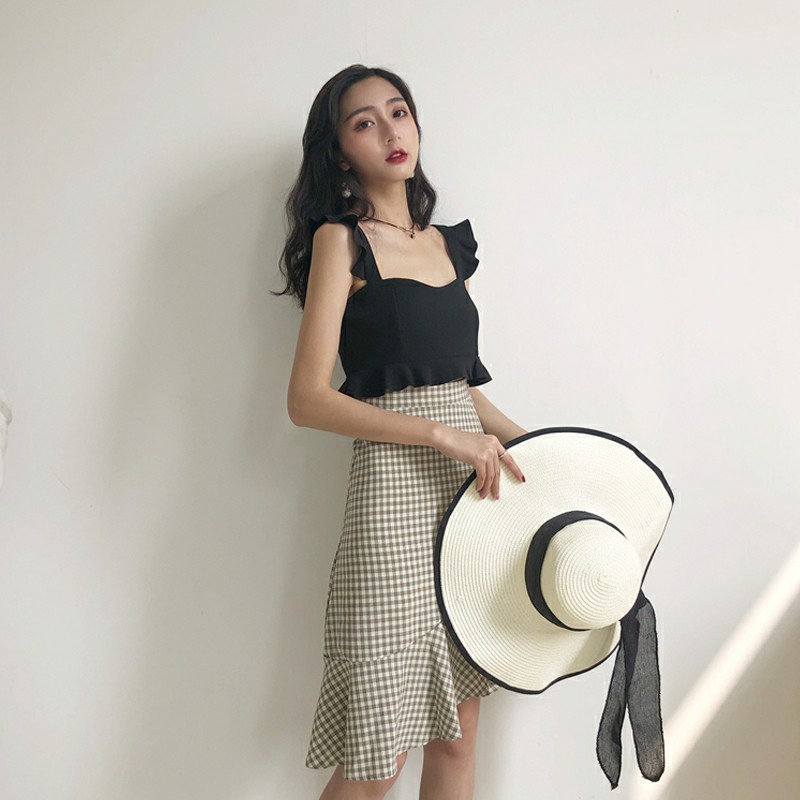 Set chân váy xòe đuôi cá + áo hai dây (Order - Sẵn áo)- Có ảnh thật | BigBuy360 - bigbuy360.vn