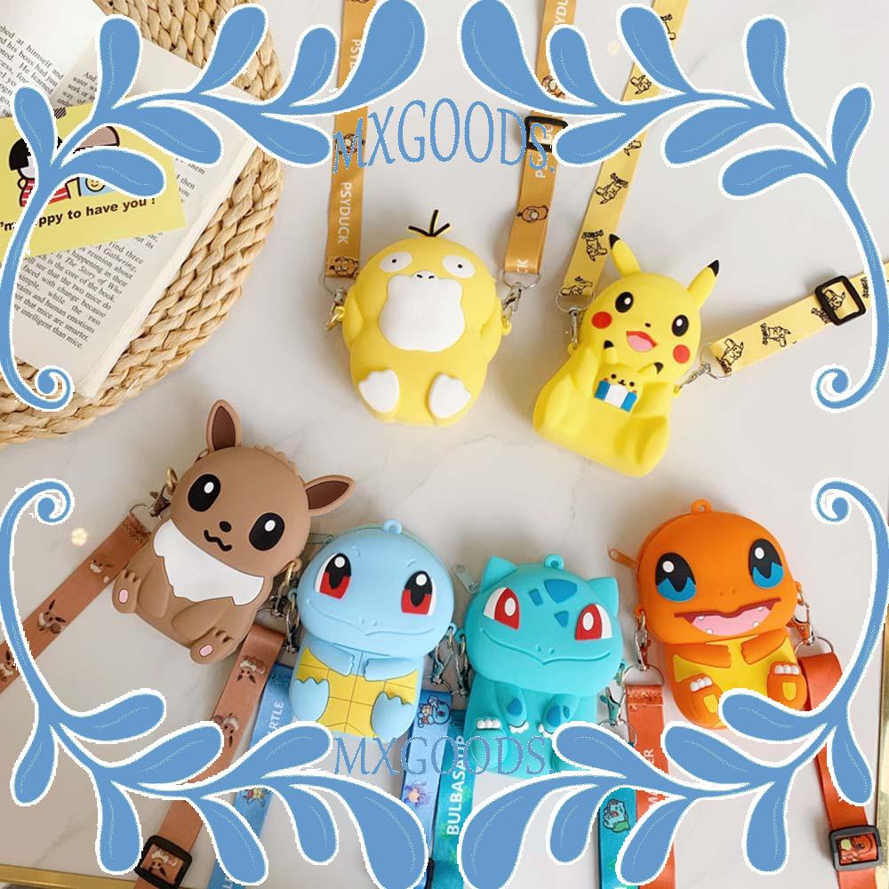Túi Đựng Tai Nghe / Tiền Xu Bằng Silicon Hình Pokemon Go Dễ Thương Cho Bé