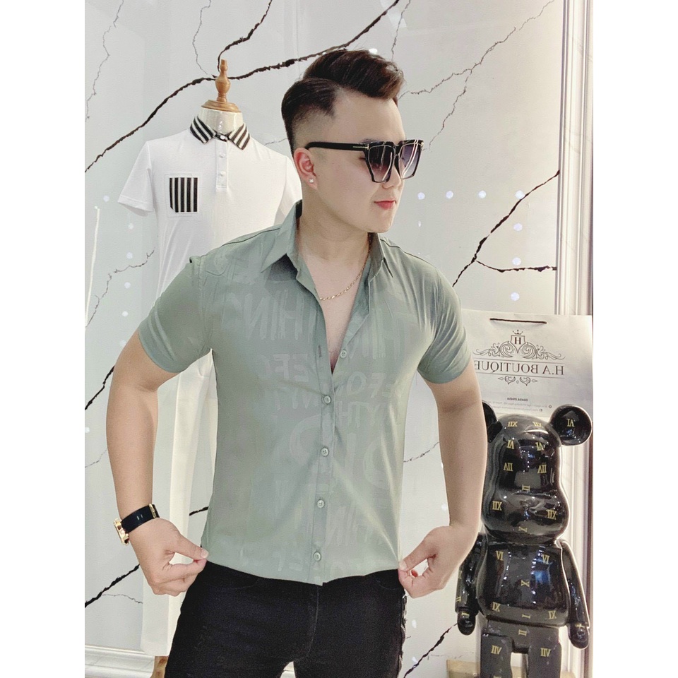 Sơ Mi Cộc Hoạ Tiết Hình