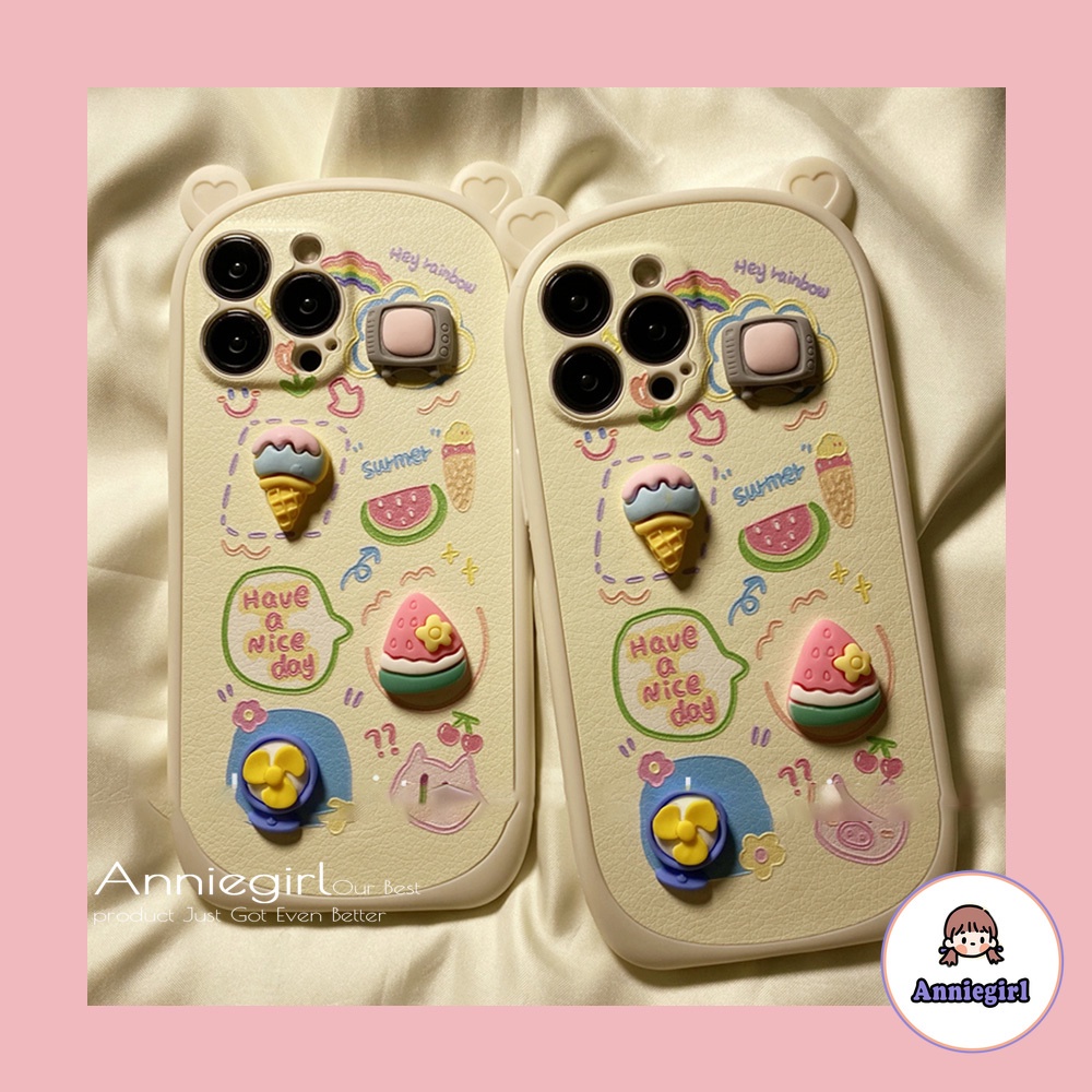 Ốp Điện Thoại Da Giả Mềm Chống Dấu Vân Tay In Hình Tai Mèo/ Heo/ Dâu Tây Kiểu Retro Cho IPhone 13 11 Pro Max 8 7 Plus X XS XR 12