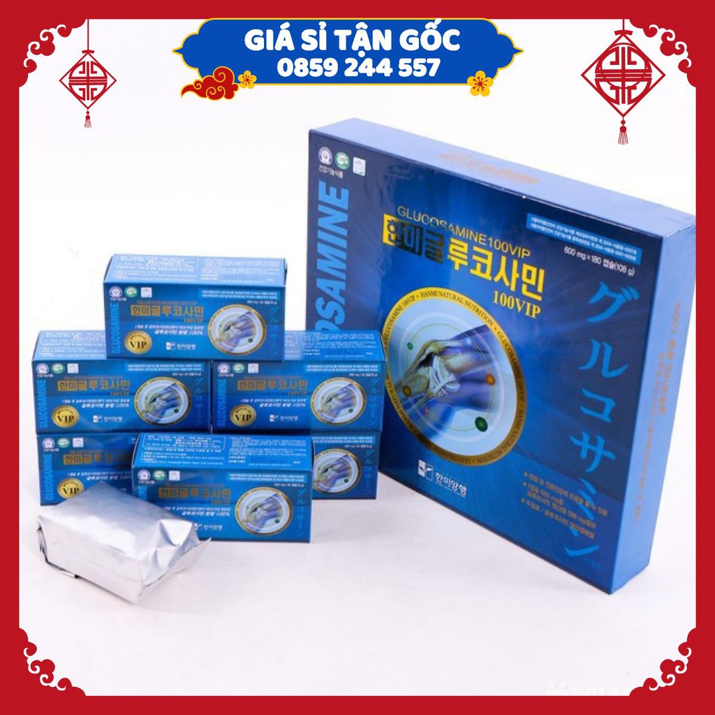 【﻿ＧＩÁ　ＳỈ】- Bổ Khớp Hàn Quốc Glucosamine 100VIP hộp 180 viên