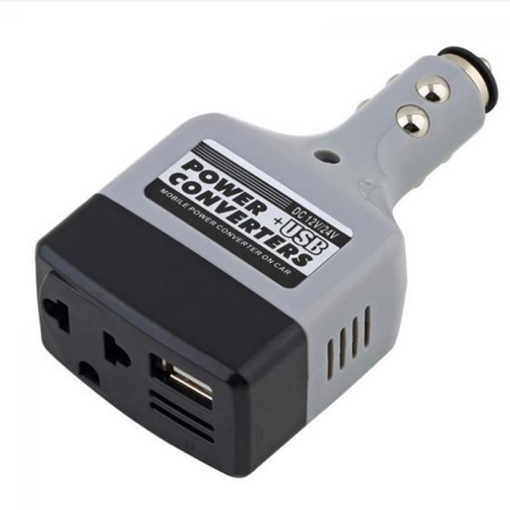 Bộ Chuyển Đổi Nguồn Điện USB DC 12V Sang 220V Cho Xe Hơi