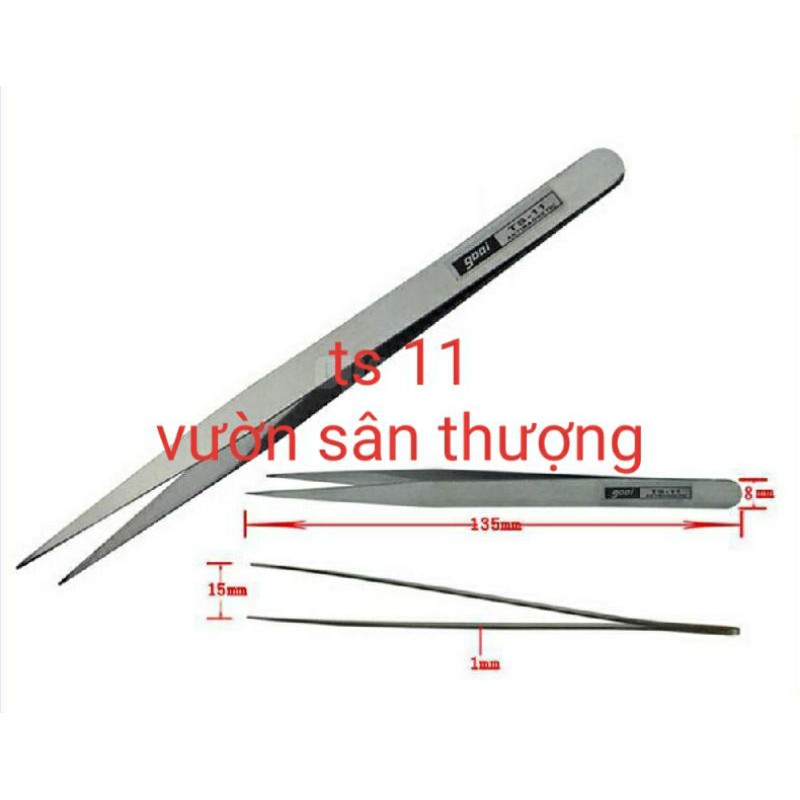 1 Cái Nhíp Gắp Hạt Ươm Cây, Kích Thước 9_12cm, Làm Tiểu Cảnh, Trồng Sen Đá Làm Từ Thép Không Gỉ