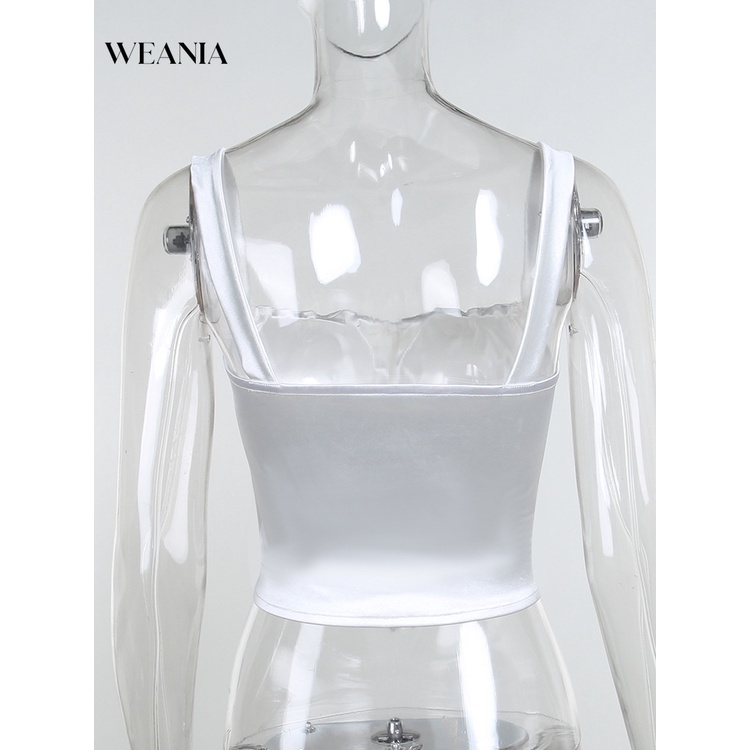 Áo Tank Top Vải Satin Phối Ren Thắt Nút D0321 Thời Trang Mùa Hè Cho Nữ