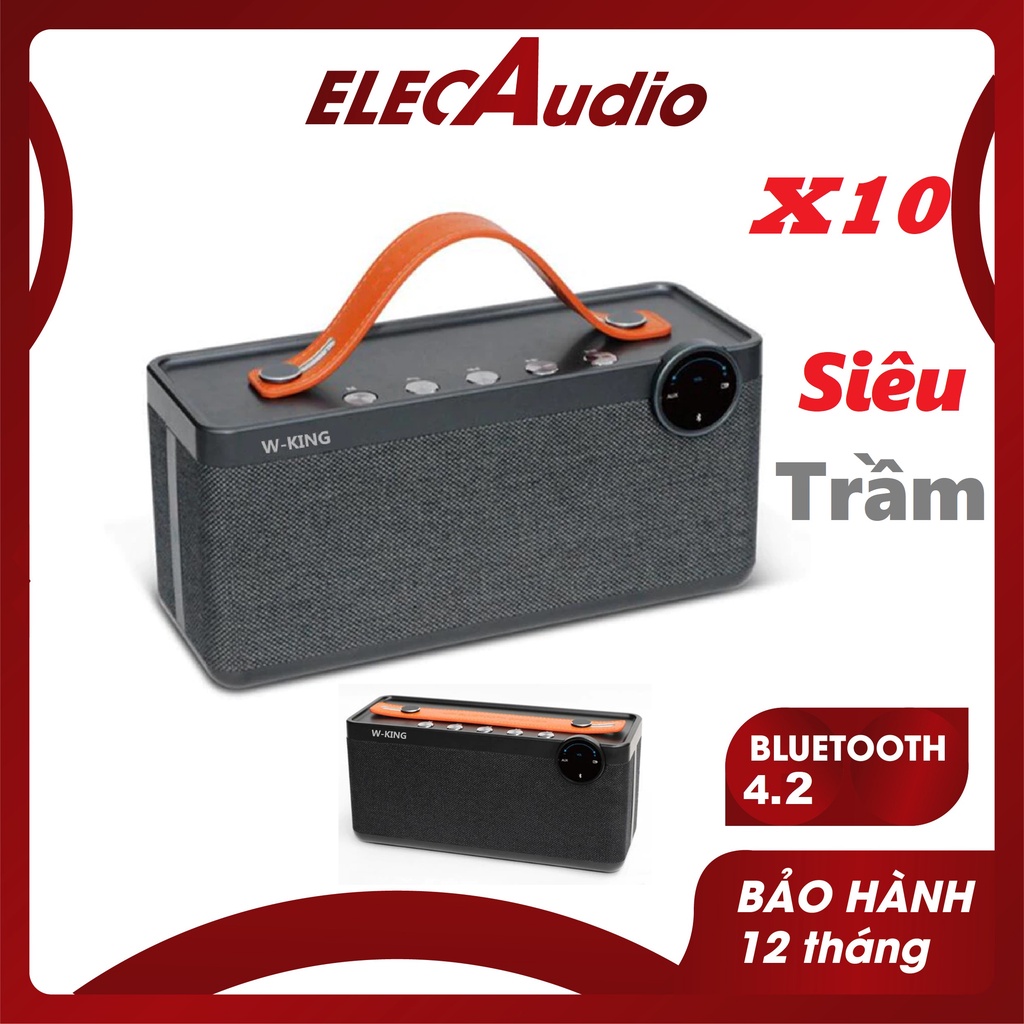 Loa bluetooth mini W-King X10 siêu trầm, loa nghe nhạc công suất lớn 25W chính hãng dòng cao cấp, bảo hành 12 tháng