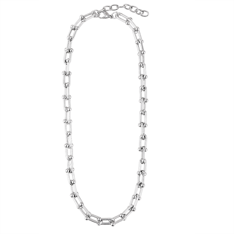 Vòng cổ thép titan dạng chuỗi xích cá tính