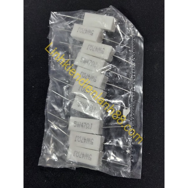 10 cái Trở sứ 47R 5W 5% mới !