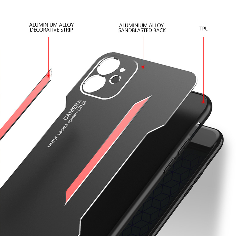 Ốp Lưng Chống Sốc Viền Kim Loại Cho Iphone 11 Pro Max Xs 7 8 Se 2020