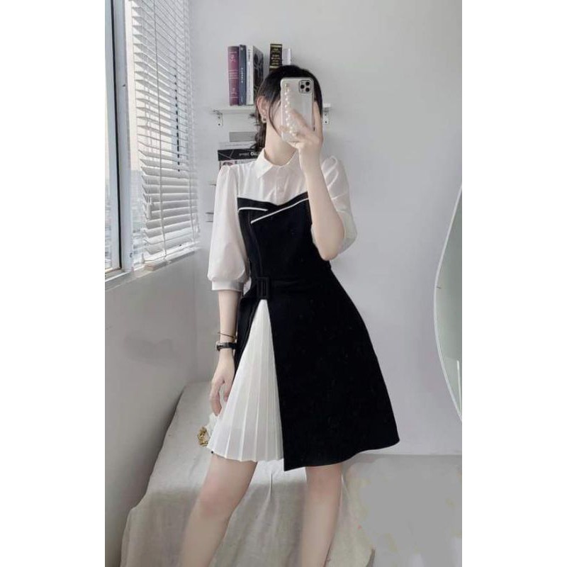 Đầm công sở phối dập li Taris Dress | BigBuy360 - bigbuy360.vn