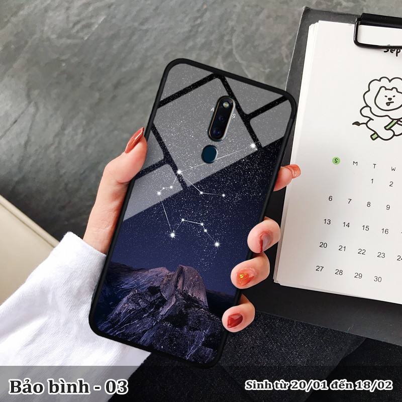 Ốp lưng kính 3D OPPO F11 Pro cung hoàng đạo