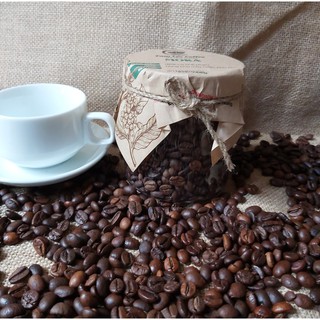 [HẠT RANG MỘC] Hũ cà phê hạt Moka nguyên chất rang mộc M180