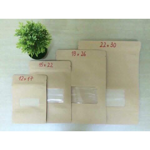 [1kg /1 size] túi zip giấy cửa sổ