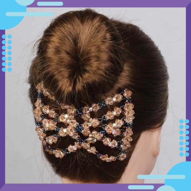 Xược chun đa năng mẫu cườm hoa kết đá