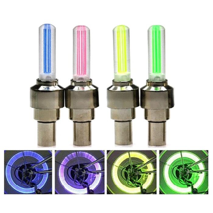 1 Đèn Led Neon Chống Thấm Nước Gắn Van Bánh Xe Đạp / Xe Hơi