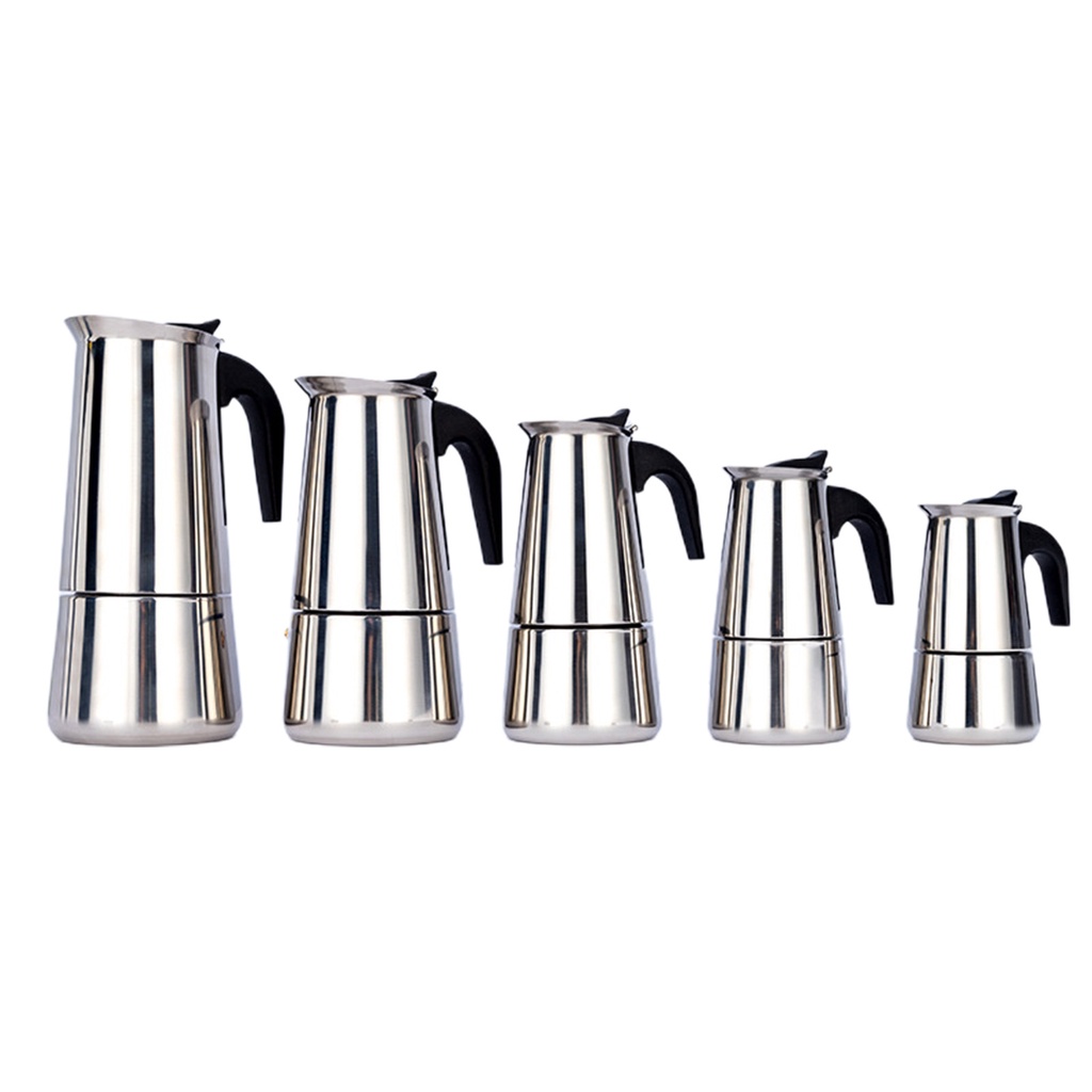 Multi-function Stainless Steel Coffee Pot Mocha Cafe Latte Stovetop Percolator