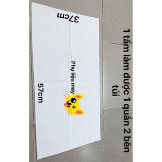 Vải túi may lót túi quần khổ 57x37cm