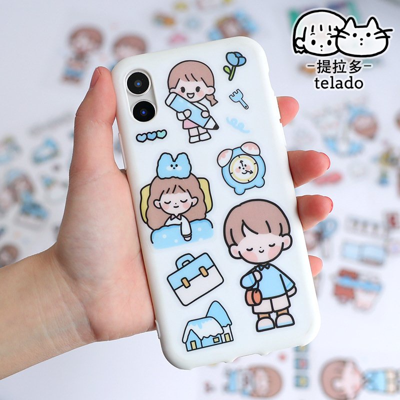 💥💥BỘ 1000 STICKER HÃNG TELADO CÔ GÁI VÀ BÉ THỎ CHO BÉ YÊU 🐰🐰🐰