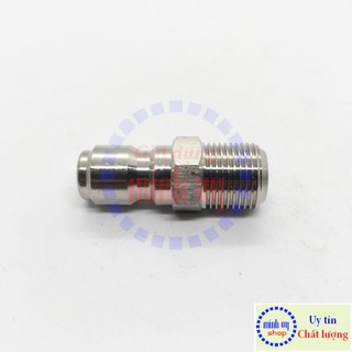  Đầu ĐỰC khớp nối nhanh INOX 3/8" - ren ngoài 17mm (ren 3/8" nhuyễn)