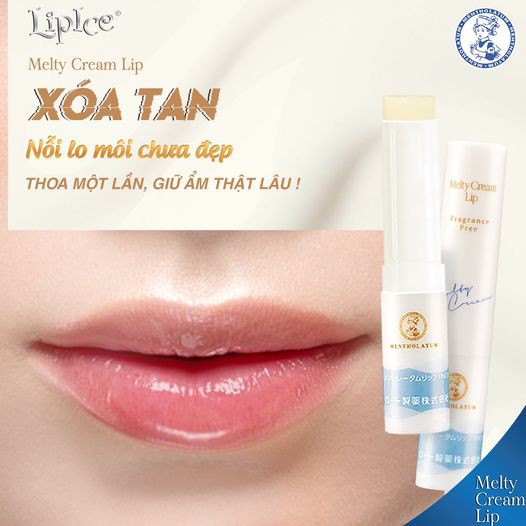 Son dưỡng Melty cream lip 2.4g không màu tan chảy chống nắng – Giữ nước đến 144.9% giúp môi căng ẩm mềm mịn SPF25, PA+++