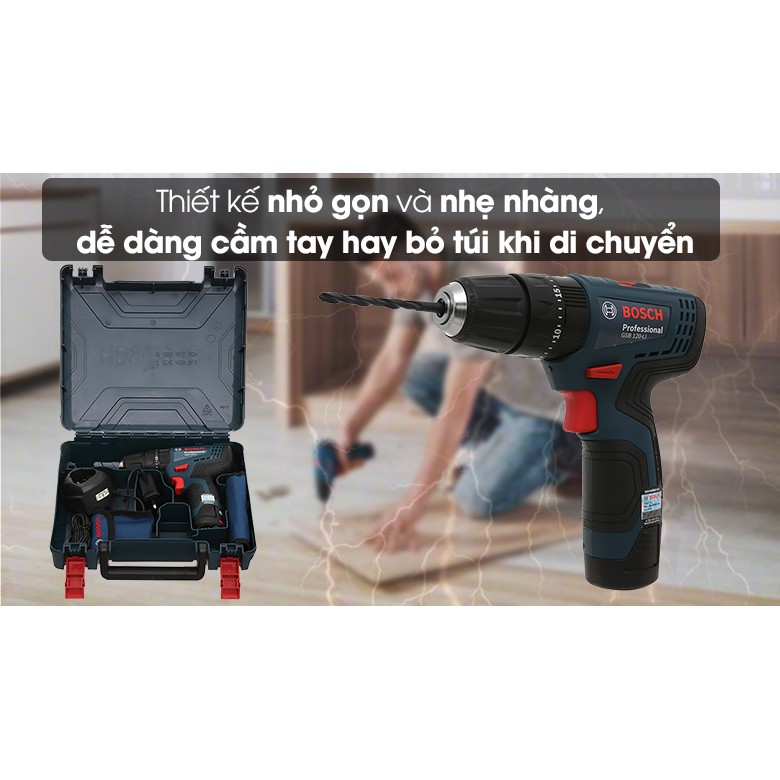 Máy khoan động lực dùng pin 12V Bosch GSB 120-LI GEN II