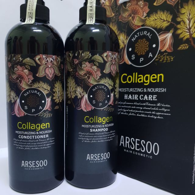 Dầu gội xả Collagen Arsesoo Siêu Phục hồi Tóc Cao Cấp Ý 780ml/chai