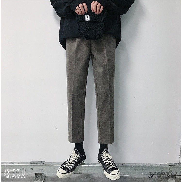 Quần vải nam nữ Hàn Quốc dáng rộng Trousers Loose S10TR10