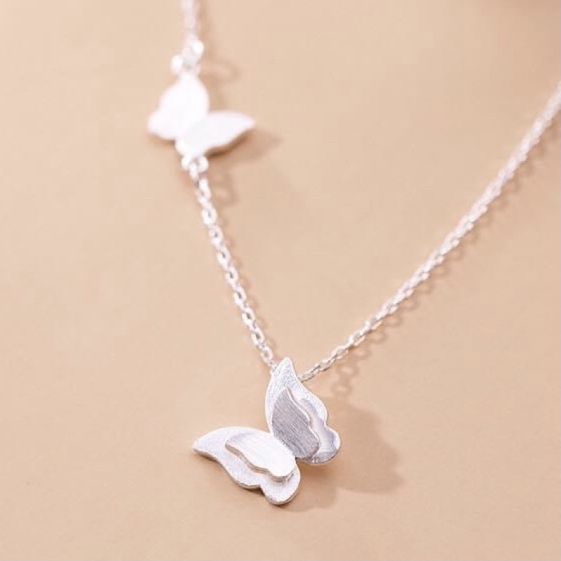 Dây chuyền bươm bướm Bạc ta - Dây chuyền nữ Bươm bướm bạc ta - Vàng Bạc Khải Khải