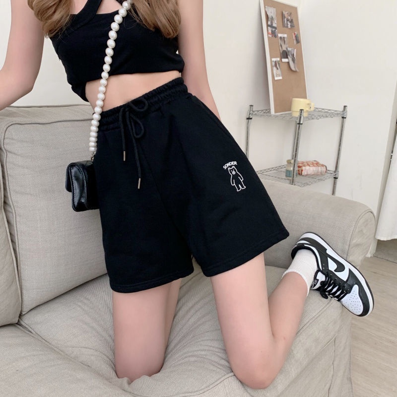 Quần Short Thể Thao Nữ Lưng Cao Phong Cách Hàn Quốc Mới