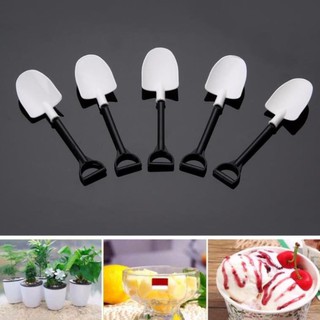 Muỗng Nhựa Hình Xẻng Mini Múc Bột Múc Kem Màu Sắc Dễ Thương Tiện Lợi 1k