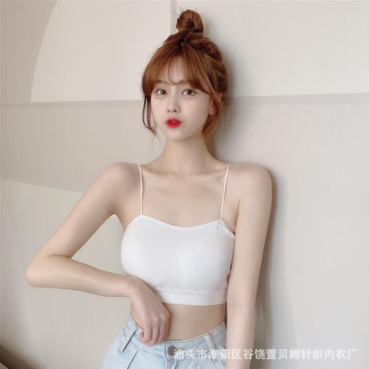 Áo bra nữ 2 dây gân tăm thể thao, Áo lót đệm mút mỏng ôm ngực LANIXA B7719