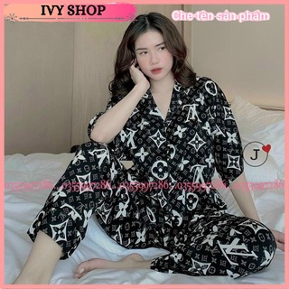 Bộ ngủ cộc đùi hoạ tiết ivyshop
