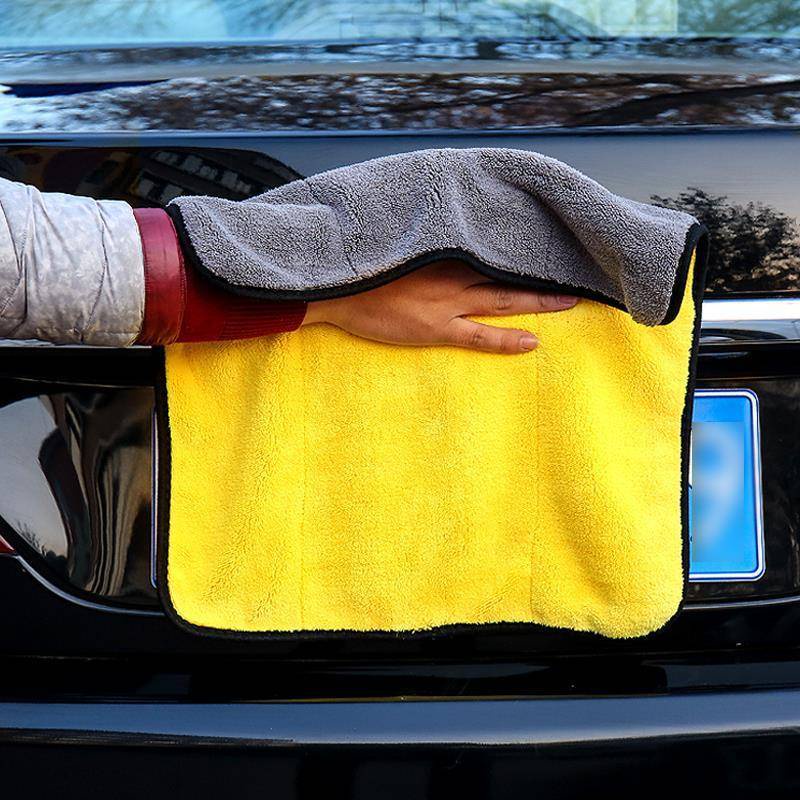 Khăn lau xe hơi 2 lớp siêu thấm hút không rụng lông chuyên dụng