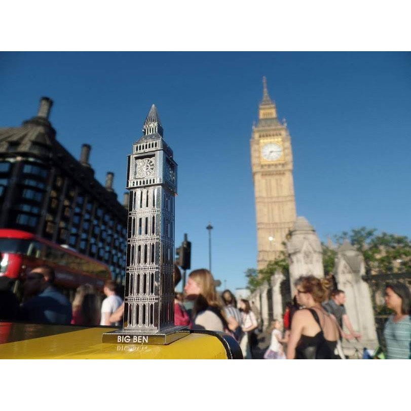 Mô Hình Lắp Ghép 3D Kim Loại Tự Ráp Tháp Big Ben Westminster Luân Đôn - Chưa Lắp